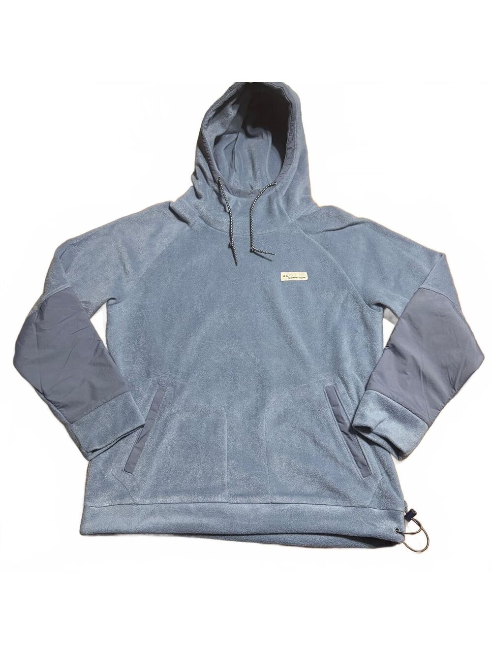 Columbia Titanium Fleece Hoodie Pullover Blue Mens Large Y2K Outdoor